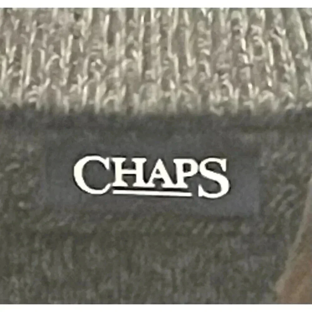 Chaps Twist‎ Mock Neck Dark Gray Sweater Men Size 2XL 100% Cotton 1/4 Button